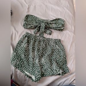 Polka dot Green 2 Piece Set